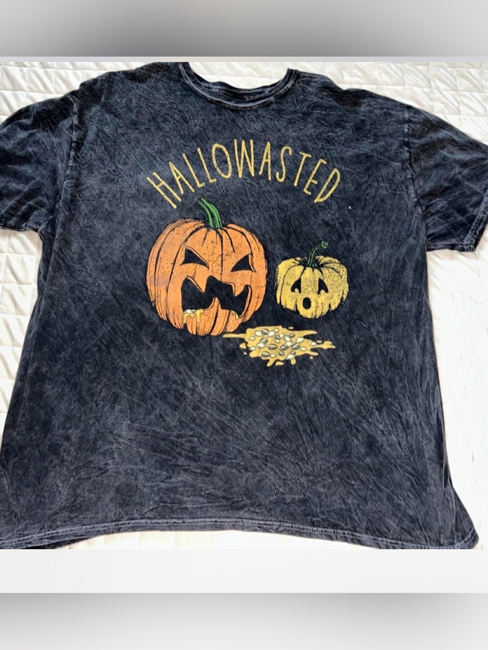 Spirit Funny Hallowasted Halloween Drunk Pumpkins T Shirt Adult Mens 2XL Spirit